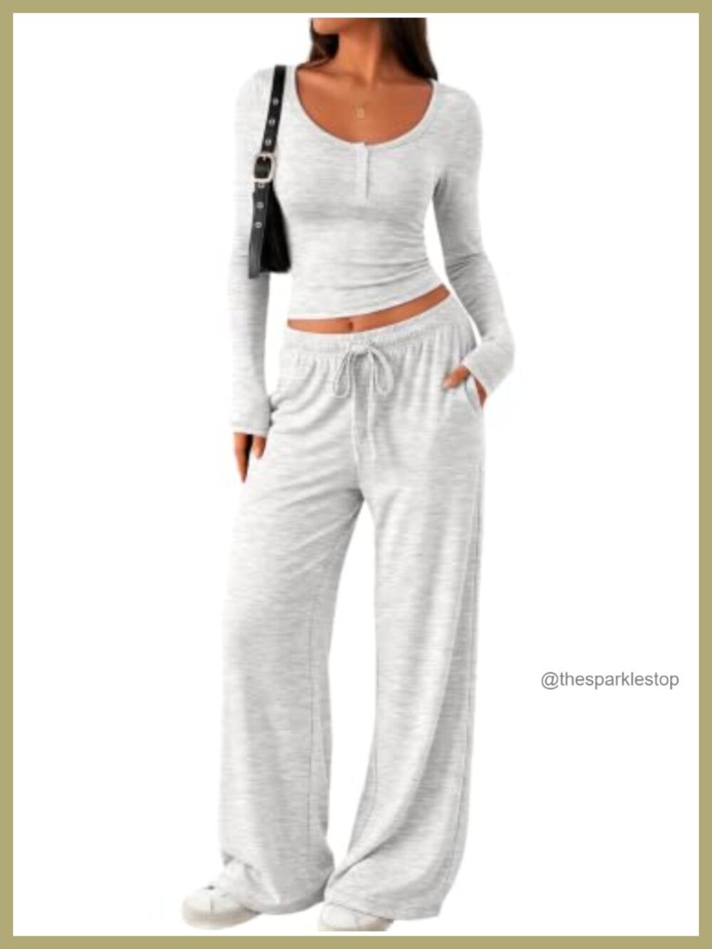 Trendy Queen Lounge Set Cropped Top Wide Leg Pants 2 Piece Rayon Spandex